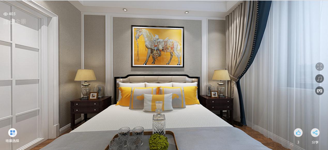 龍湖九里晴川-現(xiàn)代簡約-臥室設(shè)計(jì)效果圖